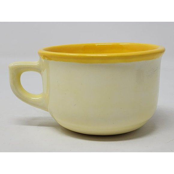 Vintage Yellow Ceramic Teapot W Lid & Coffee/Tea Cup Yellow/White Single Serve - Picture 12 of 16